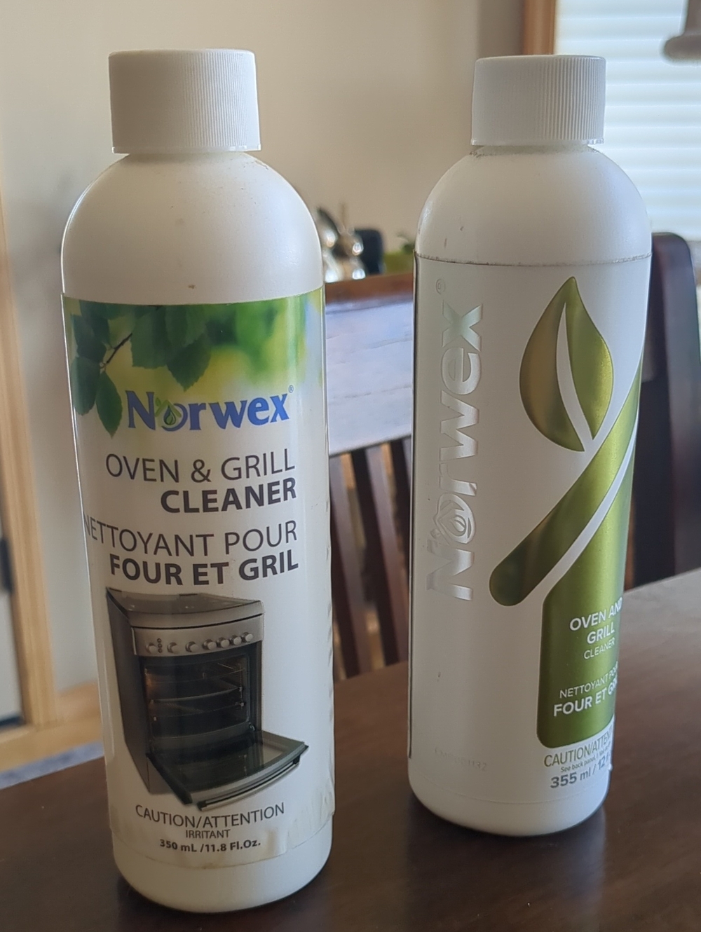 Norwex Oven & Grill Cleaner Bottles - White with Green Label